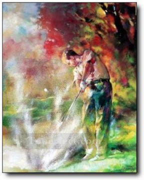 スポーツ Painting - yxr0048 印象派スポーツ ゴルフ